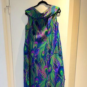 Vintage Waikiki Peacock Muumuu 1960s